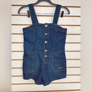 ADORABLE DKNY Pinstripe Overalls - Denim‎ - Button Front